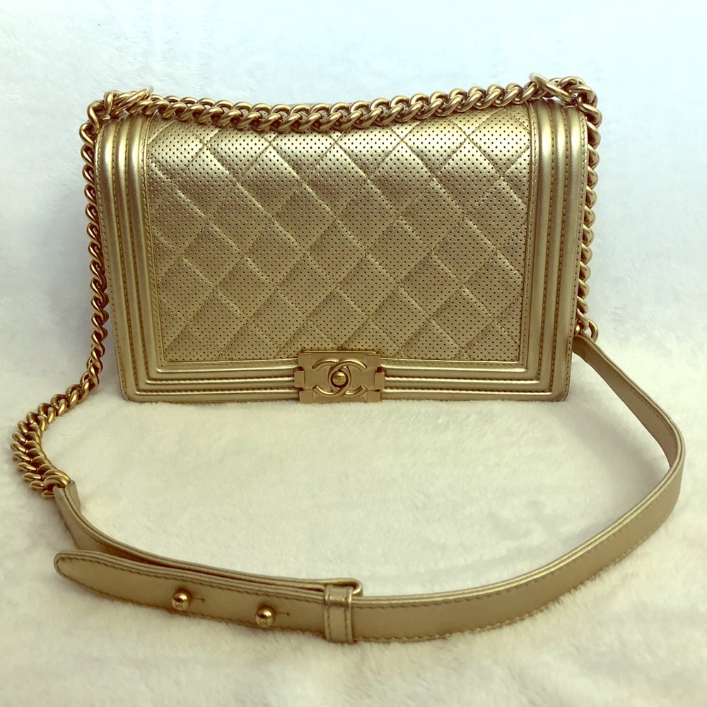 Chanel Gold New Medium Boy Bag